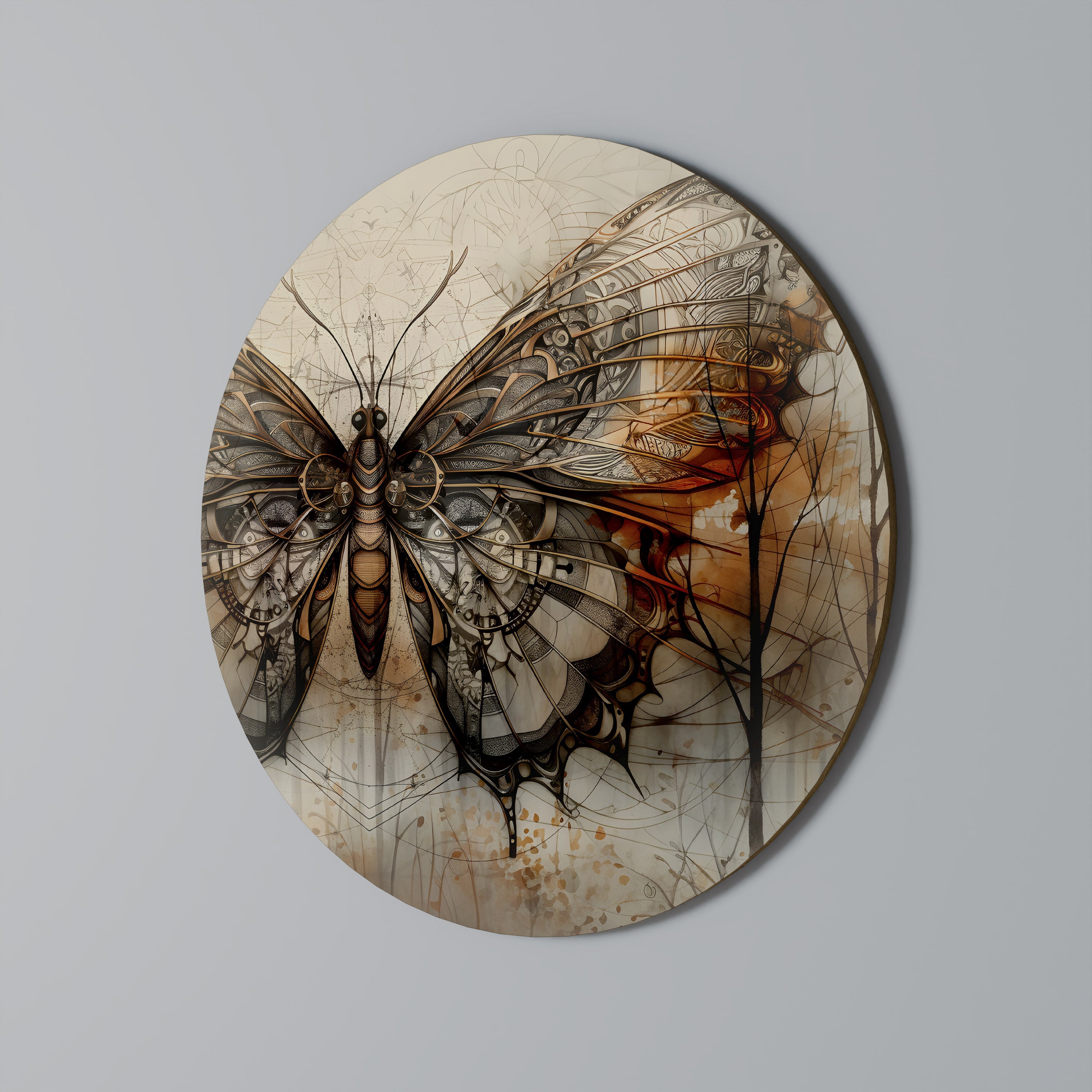 MECHANISCHE SCHÖNHEIT ENTHÜLLT Runde Wandkunst