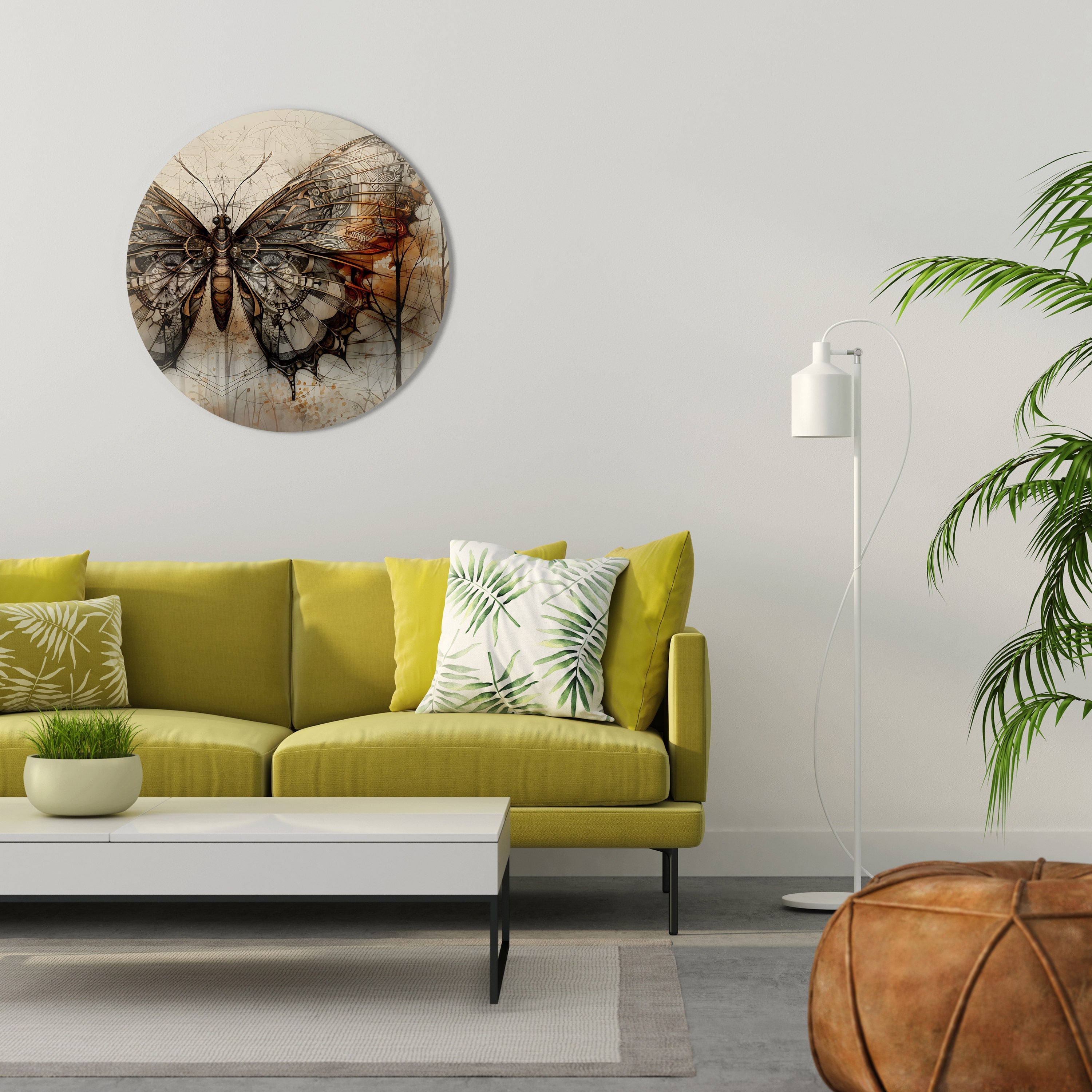 MECHANISCHE SCHÖNHEIT ENTHÜLLT Runde Wandkunst