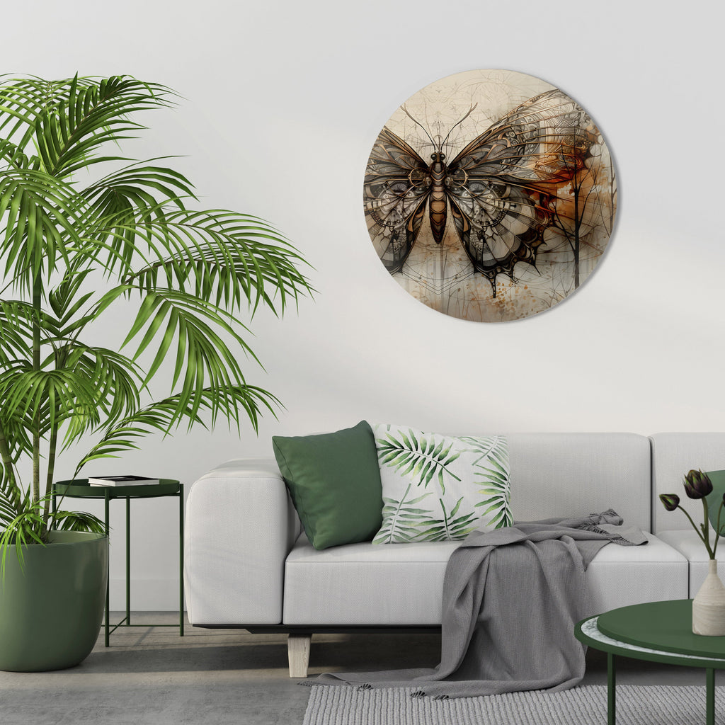MECHANISCHE SCHÖNHEIT ENTHÜLLT Runde Wandkunst