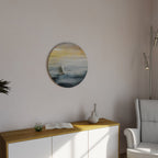 HERON IN FLY Runde Wanddekoration Ø 69 cm