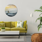 HERON IN FLY Runde Wanddekoration Ø 69 cm