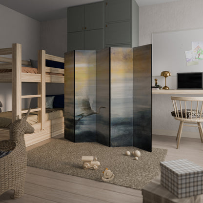 HERON IN FLY 5-Panel Room Divider