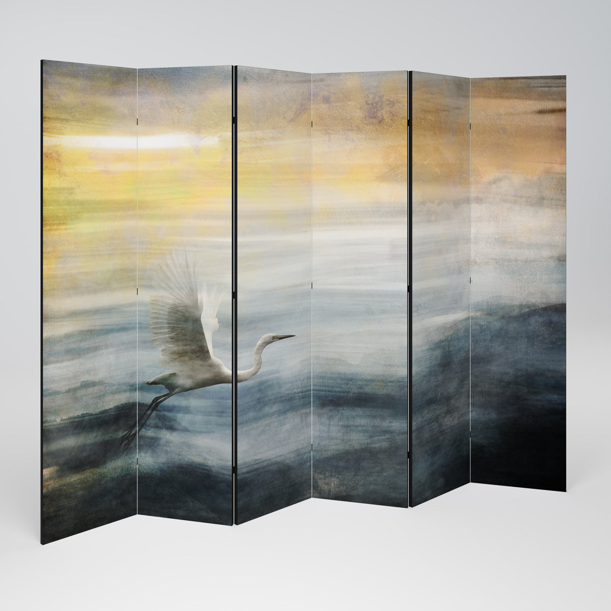 HERON IN FLY 6-Panel Room Divider