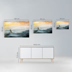 HERON IN FLY Selbstklebendes Horizontal-Poster