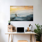 HERON IN FLY Selbstklebendes Horizontal-Poster