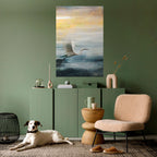 HERON IN FLY Peel and Stick Vertical Poster