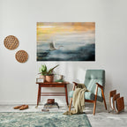 HERON IN FLY Selbstklebendes Horizontal-Poster