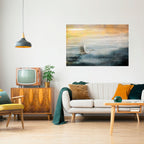 HERON IN FLY Selbstklebendes Horizontal-Poster