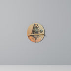 EQUINE SWAGGER Ovales Kunstregal in Eiche-Optik