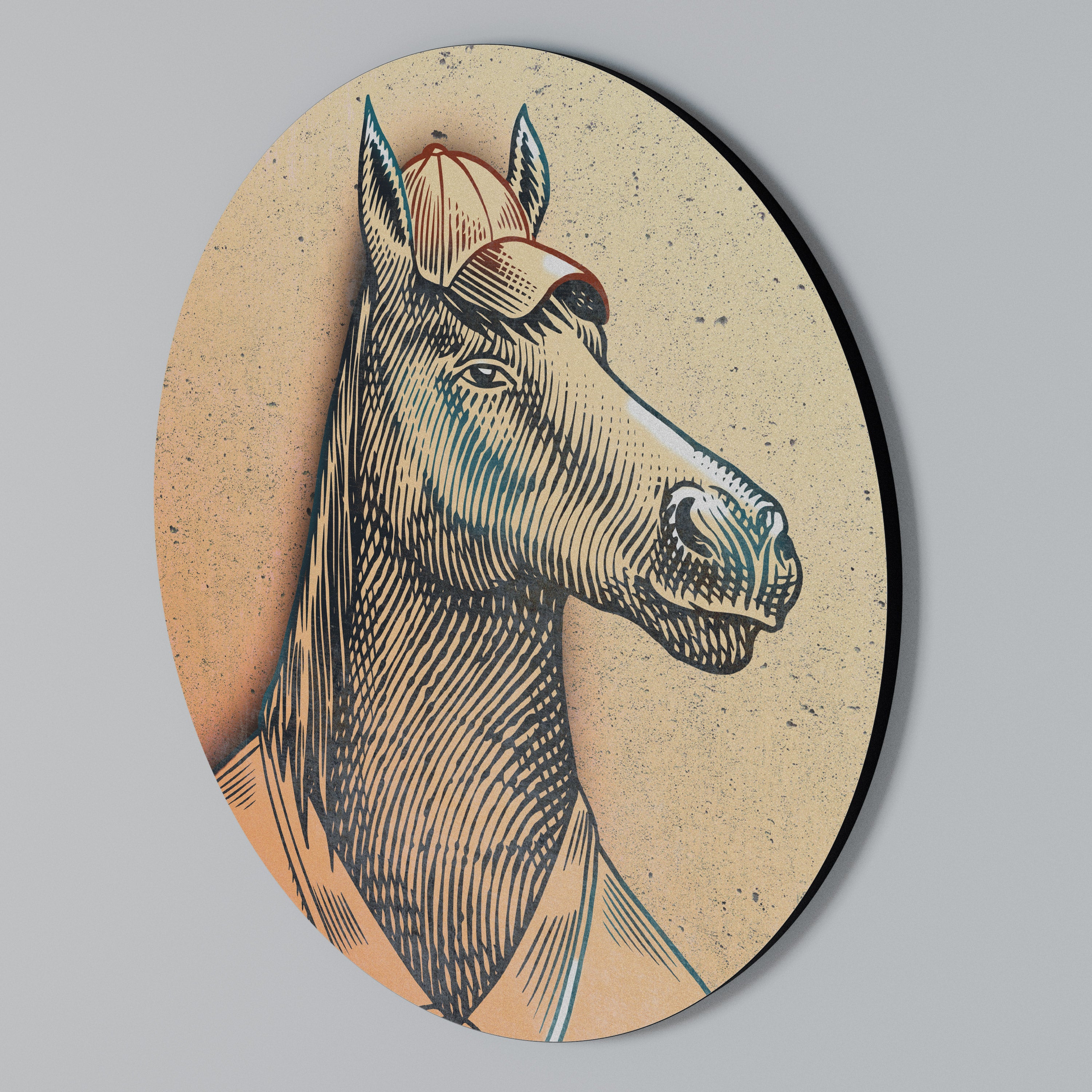 EQUINE SWAGGER Rundes Wandbild