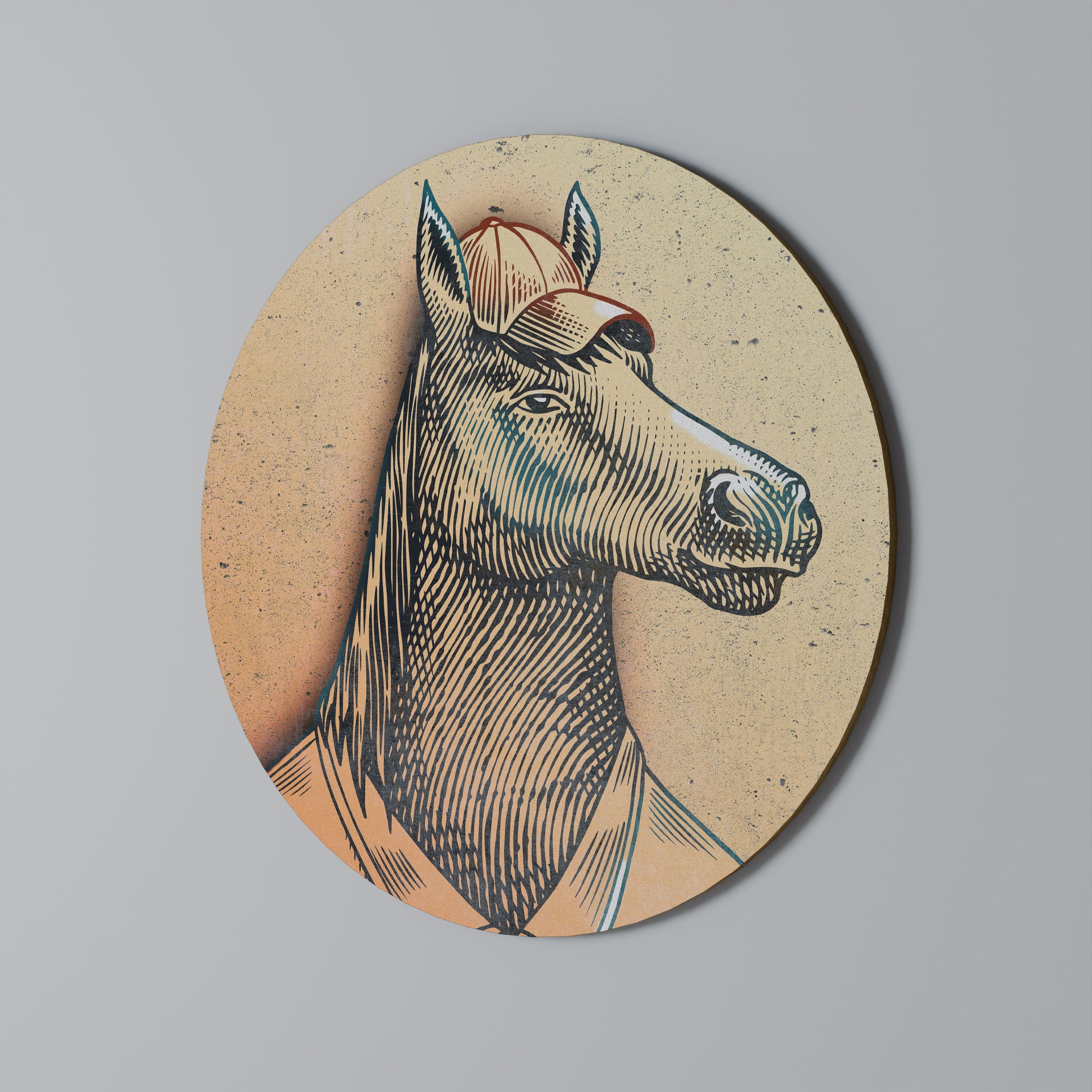 EQUINE SWAGGER Runde Wandkunst