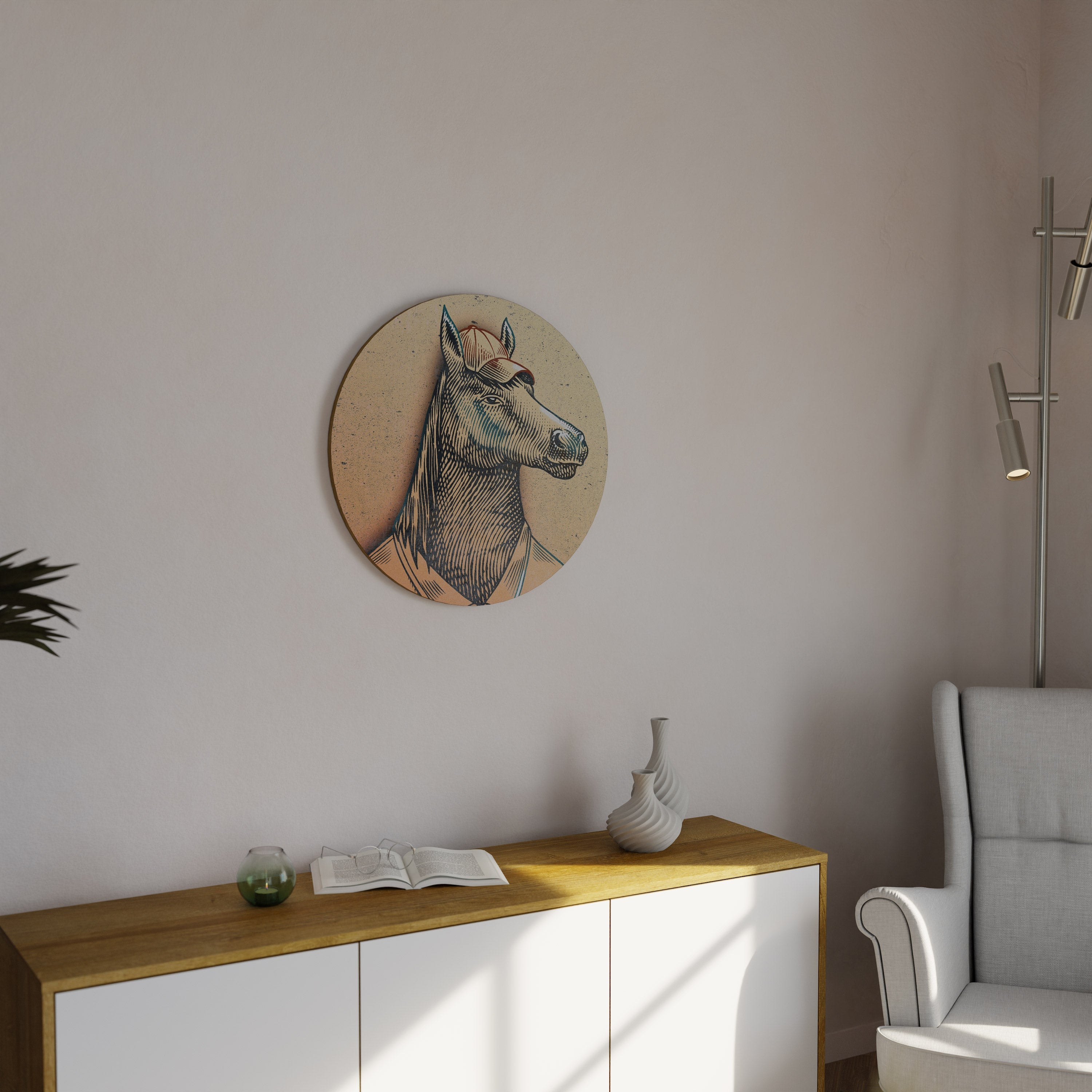 EQUINE SWAGGER Runde Wandkunst