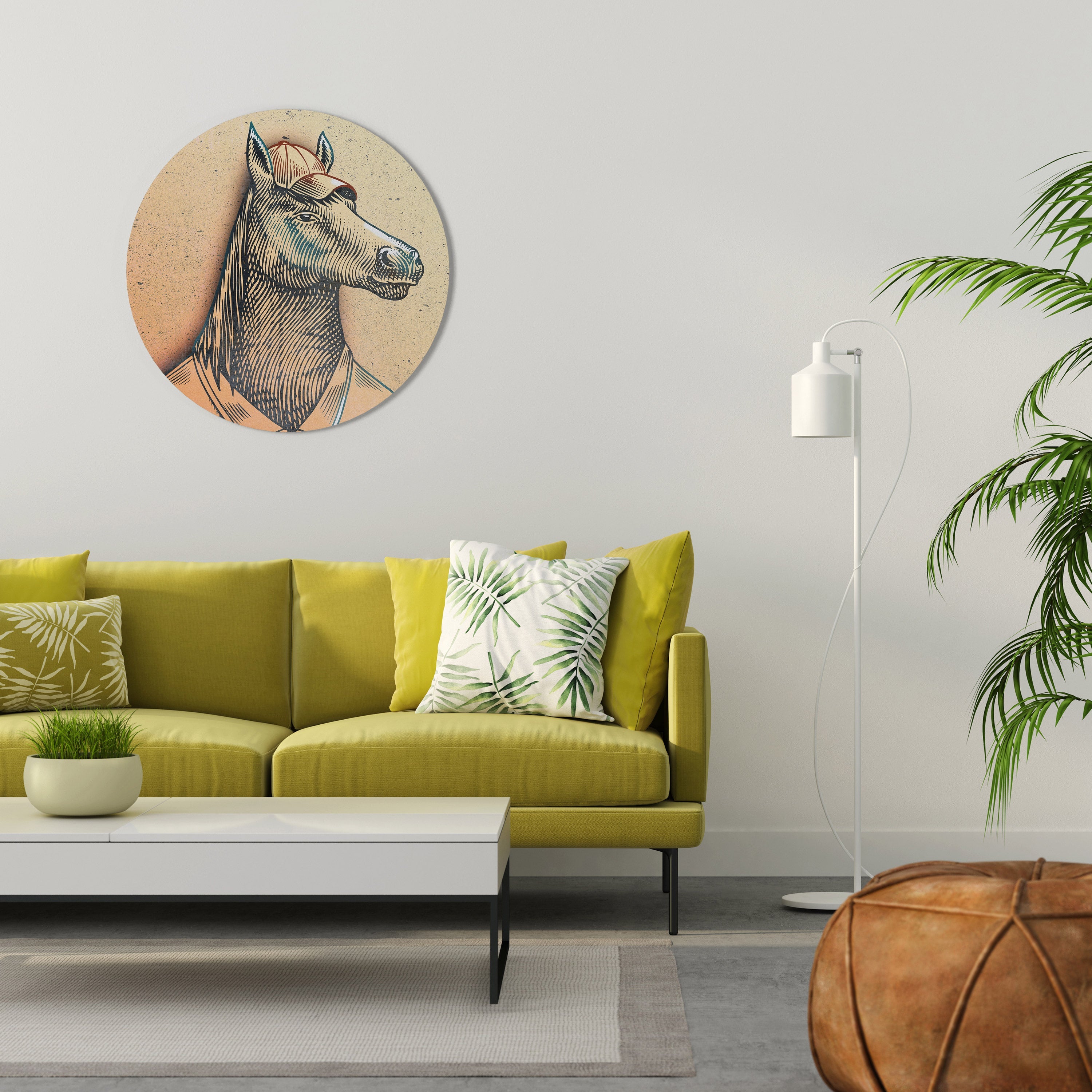 EQUINE SWAGGER Runde Wandkunst