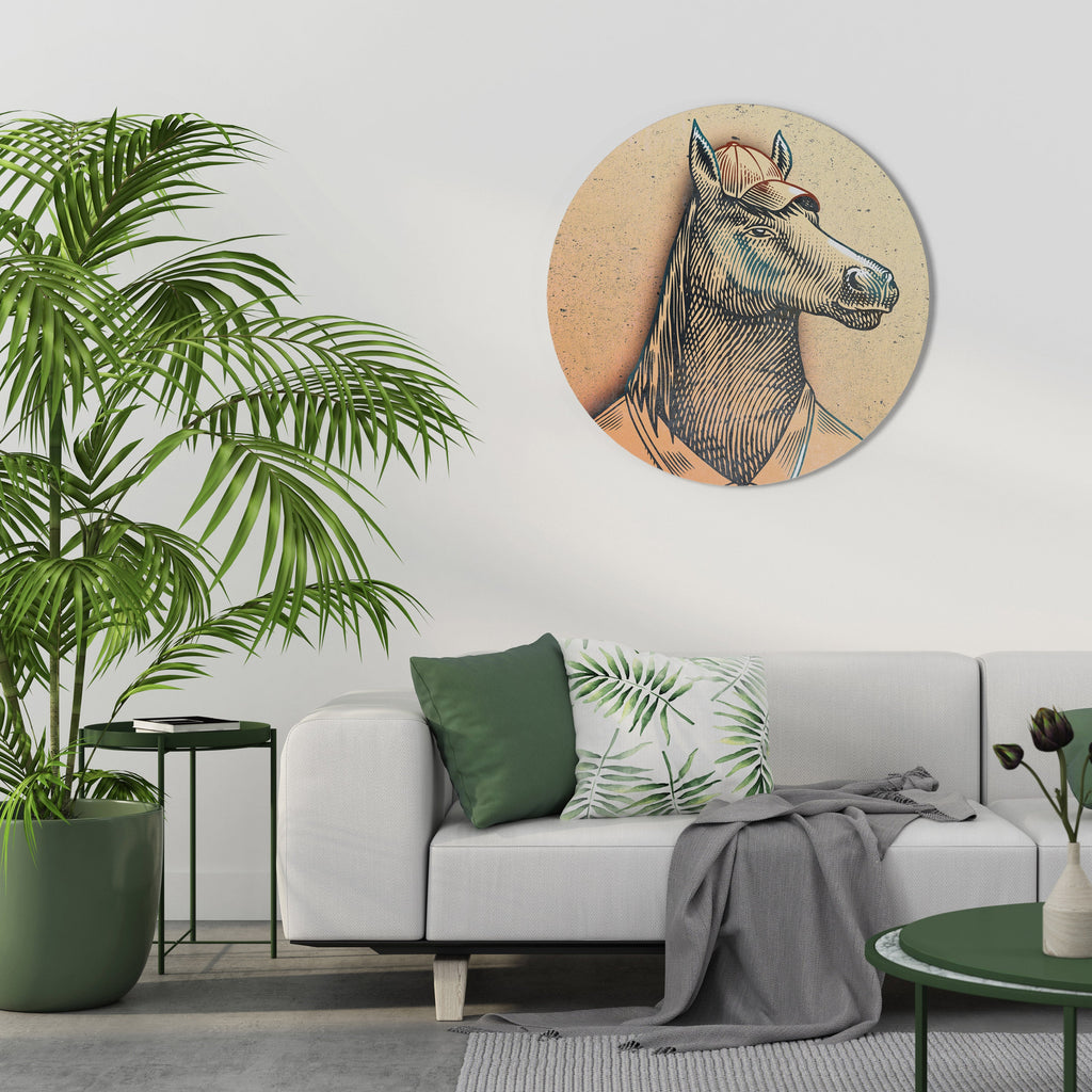 EQUINE SWAGGER Runde Wandkunst
