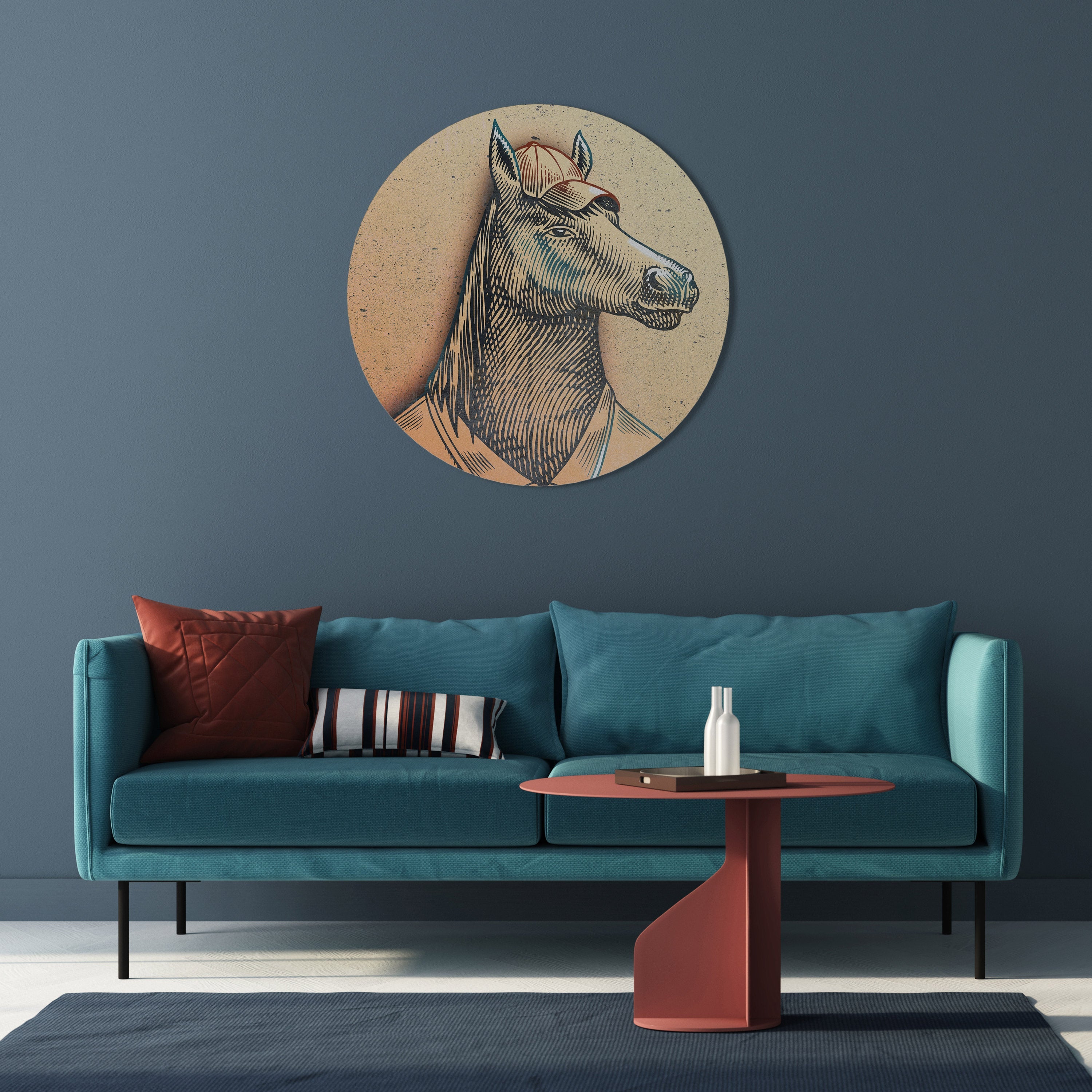 EQUINE SWAGGER Runde Wandkunst