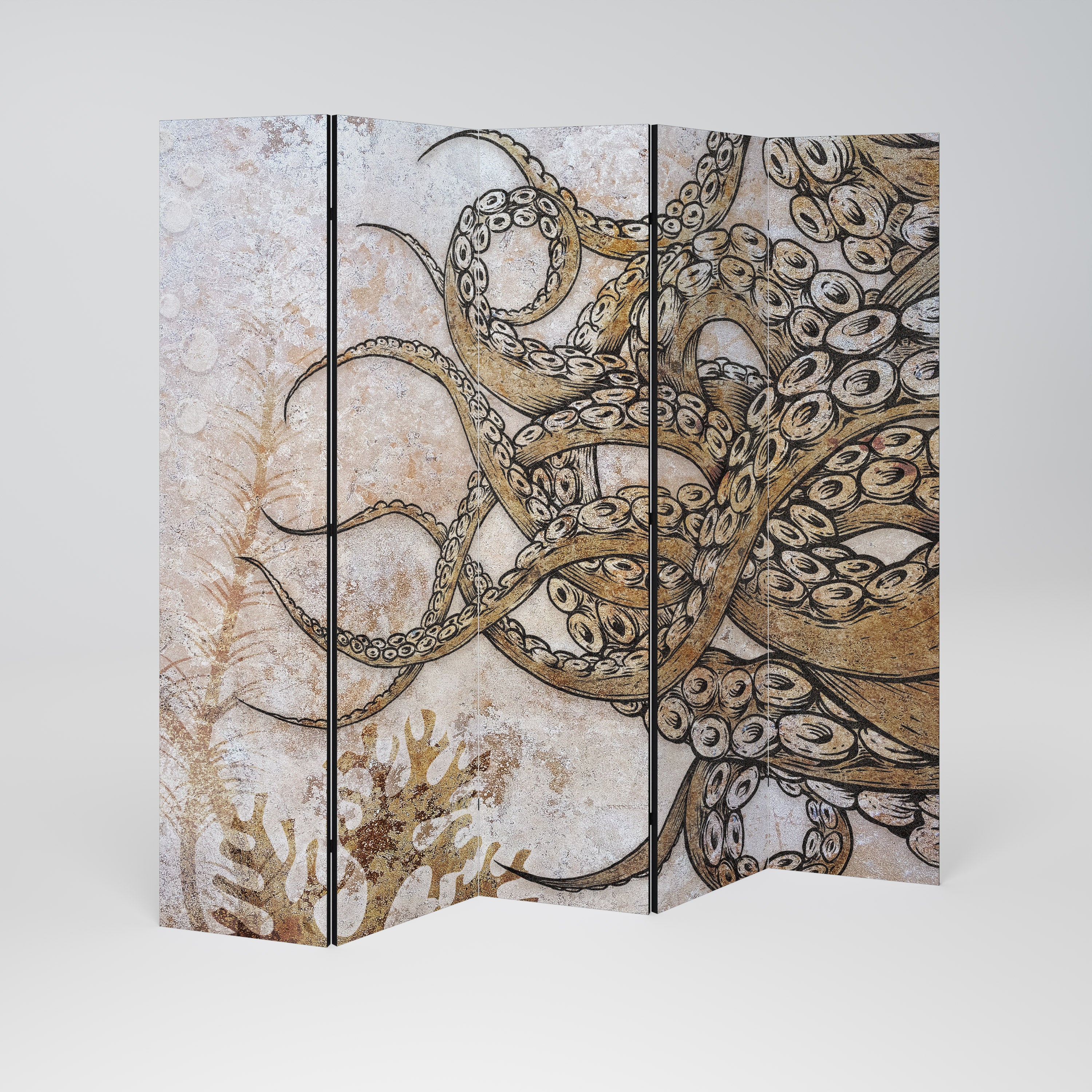 ECHOES OF ATLANTIS 5-Panel Room Divider