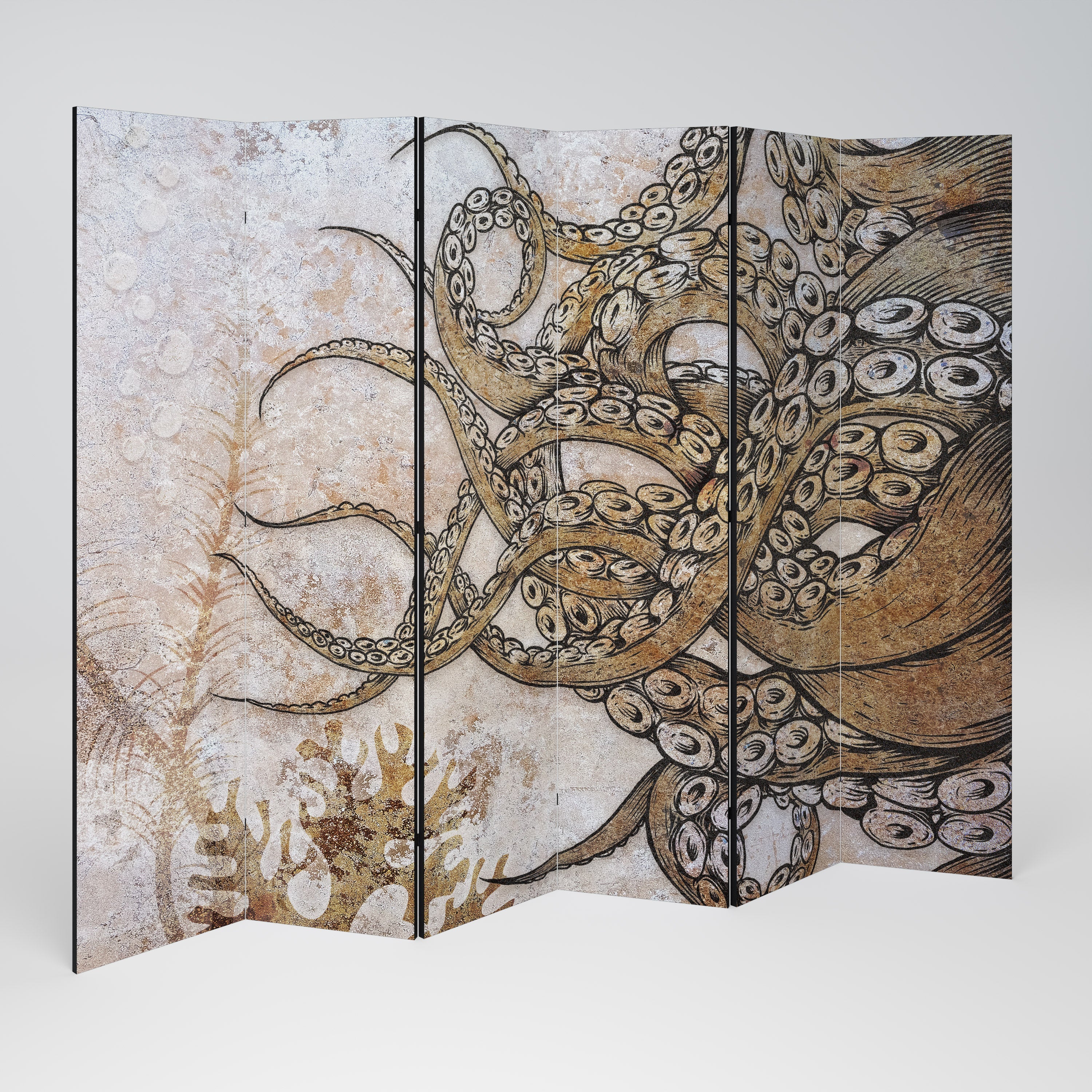 Dekorativer 6-teiliger Raumteiler „ECHOES OF ATLANTIS“