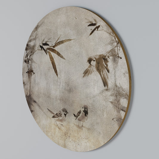 SPARROW BLISS Rundes Wandbild