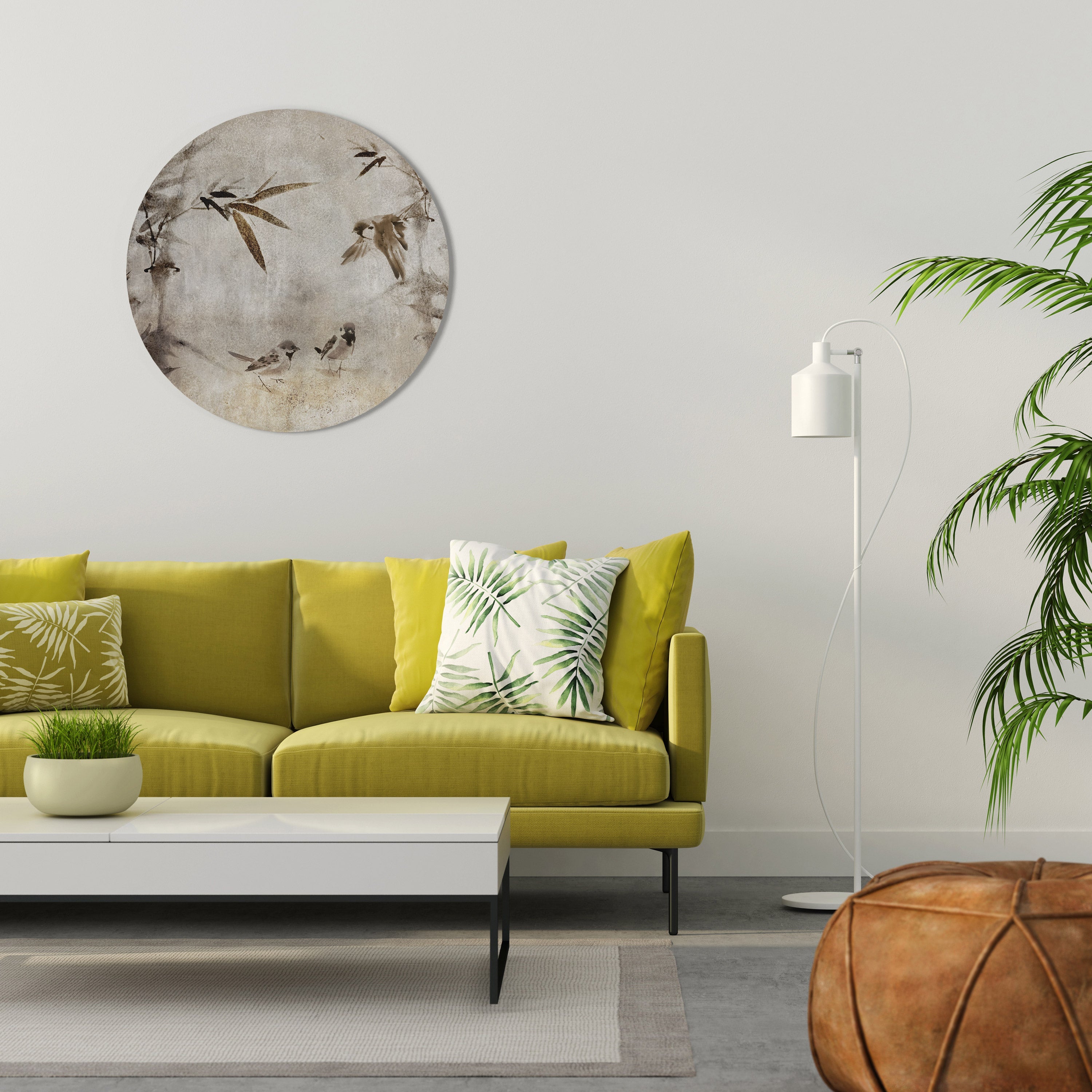 SPARROW BLISS Runde Wandkunst