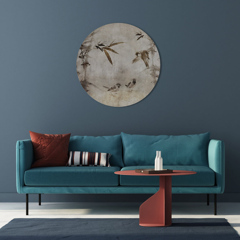 SPARROW BLISS Runde Wandkunst