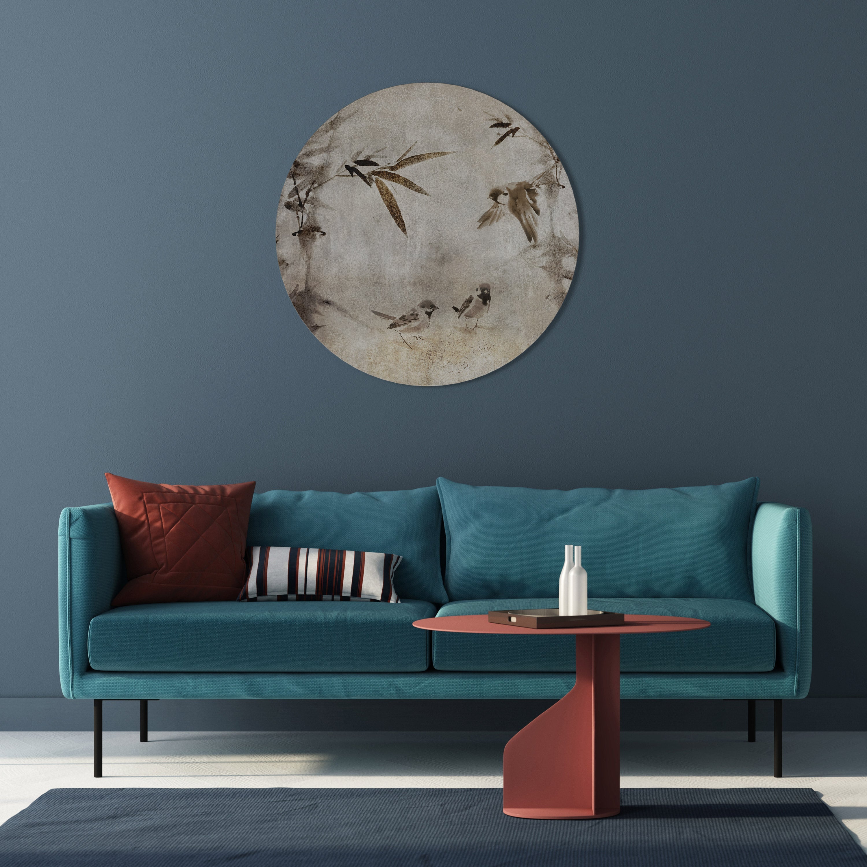 SPARROW BLISS Runde Wandkunst