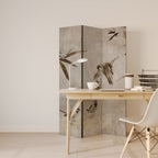 SPARROW BLISS Dekorativer Paravent - 3-teilig