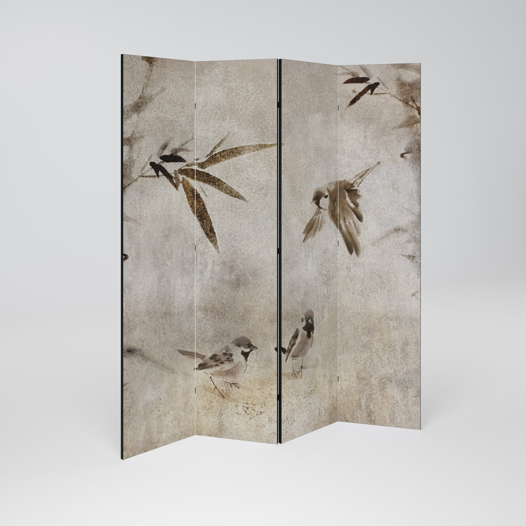 SPARROW BLISS Dekorativer 4-teiliger Raumteiler