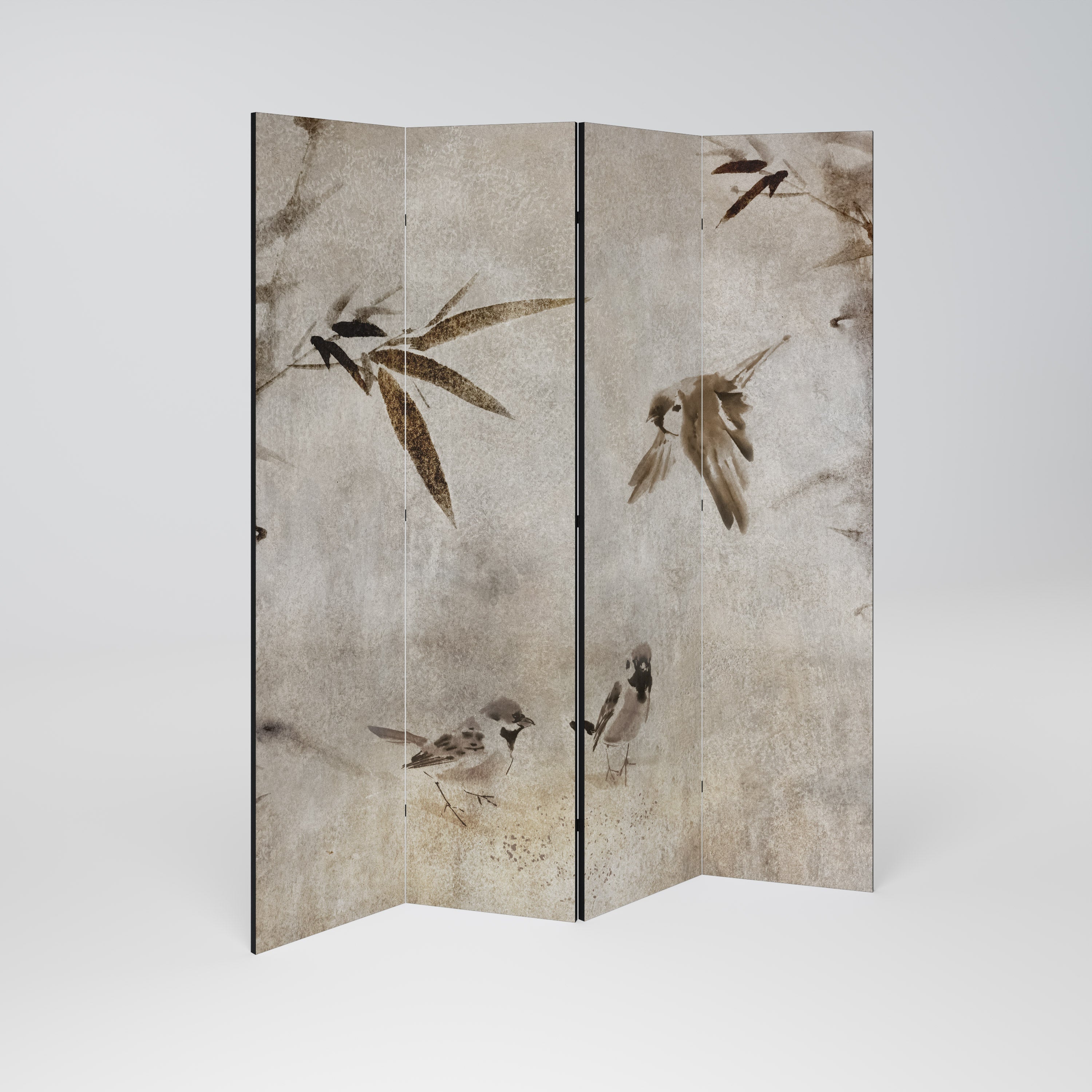SPARROW BLISS Dekorativer 4-teiliger Raumteiler