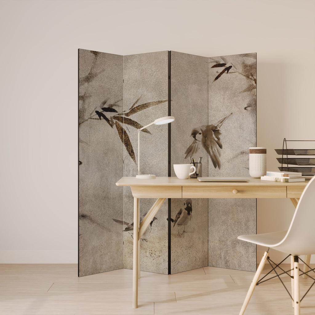 SPARROW BLISS Dekorativer 4-teiliger Raumteiler