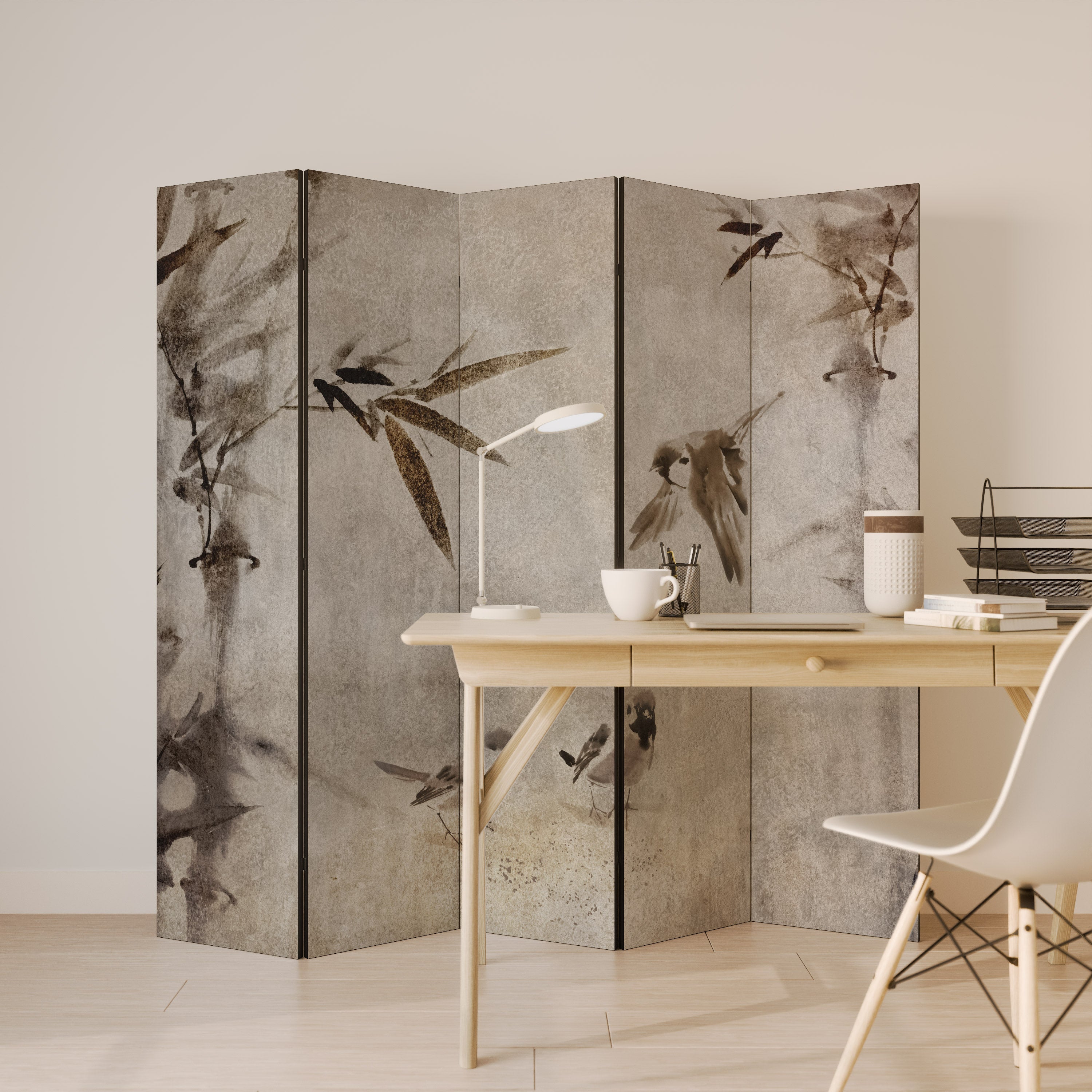 SPARROW BLISS Dekorativer 5-teiliger Raumteiler