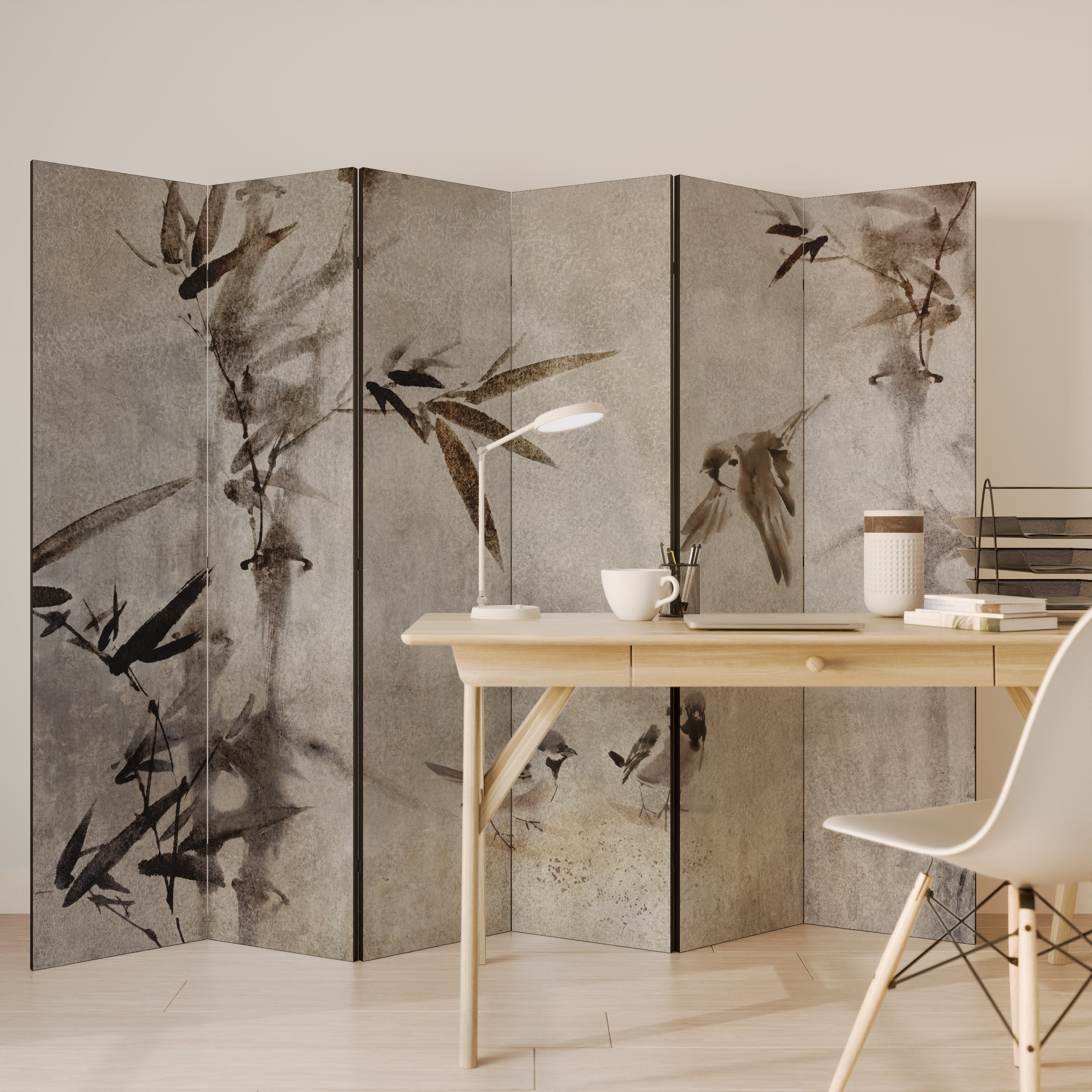 SPARROW BLISS Dekorativer 6-teiliger Raumteiler