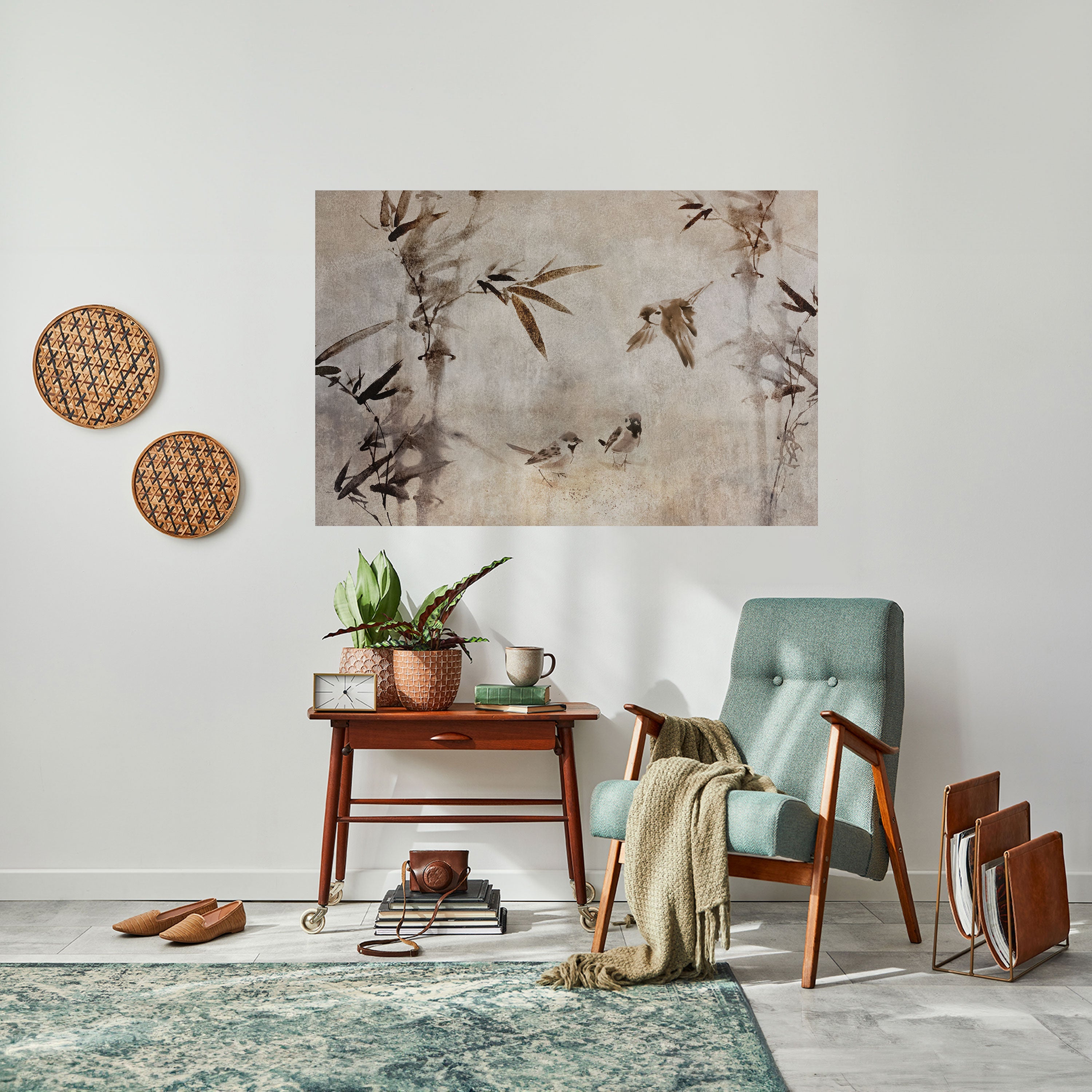 SPARROW BLISS Horizontales Poster zum Abziehen und Aufkleben