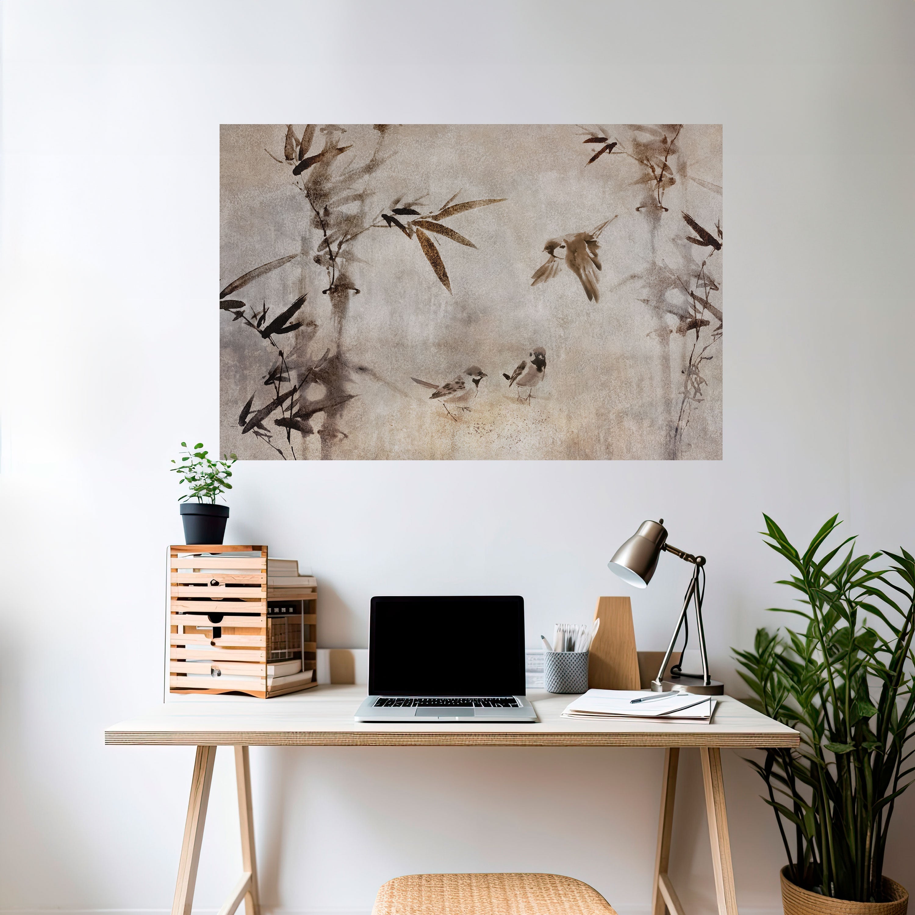 SPARROW BLISS Horizontales Poster zum Abziehen und Aufkleben