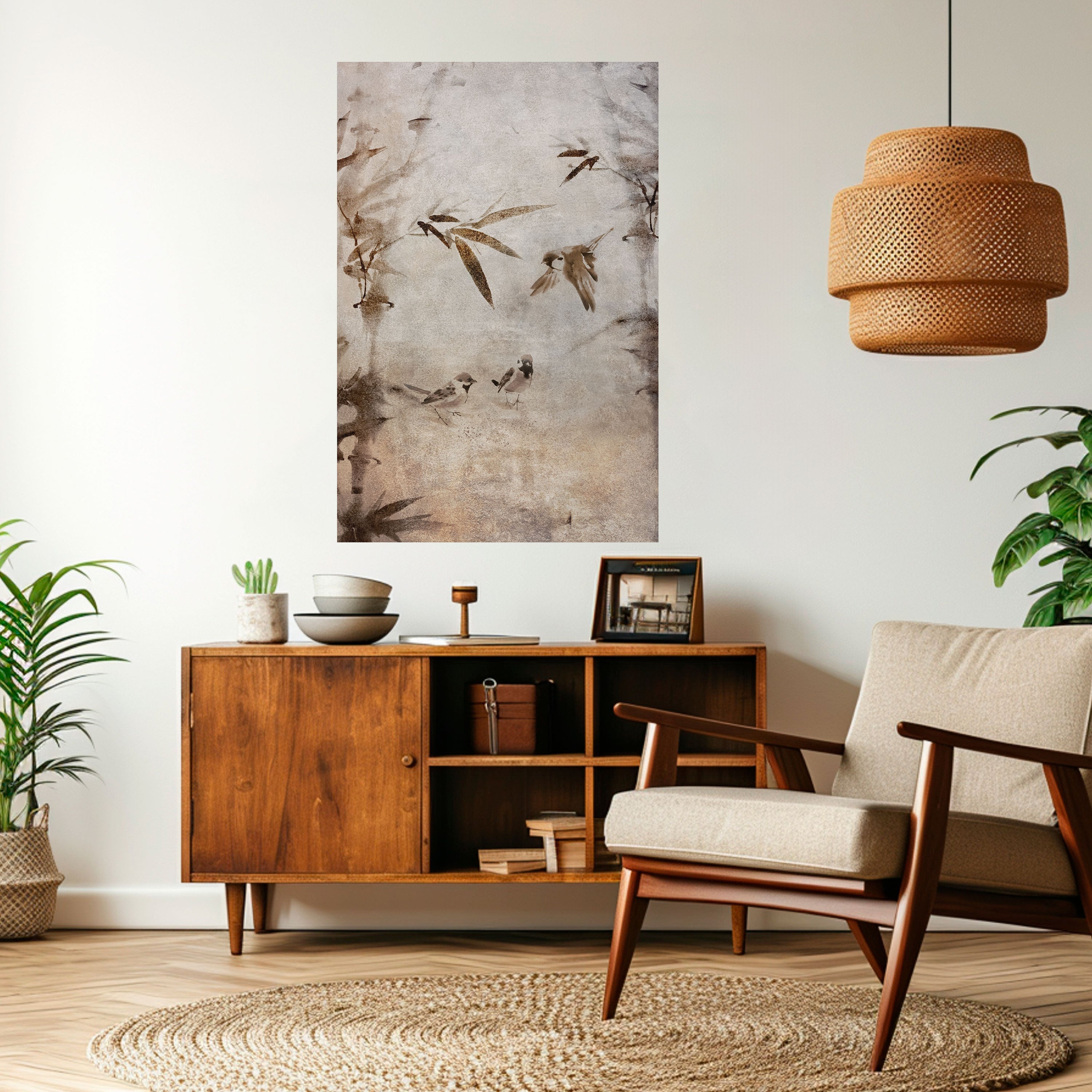 SPARROW BLISS Vertikales Poster zum Abziehen und Aufkleben