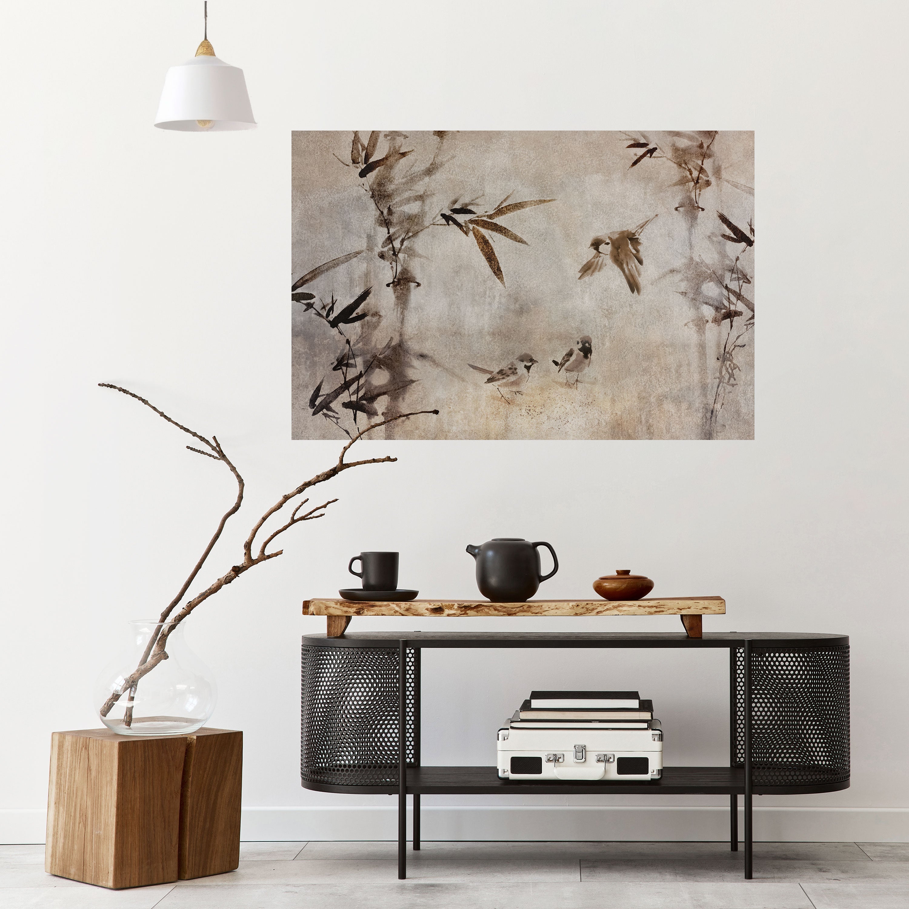 SPARROW BLISS Horizontales Poster zum Abziehen und Aufkleben