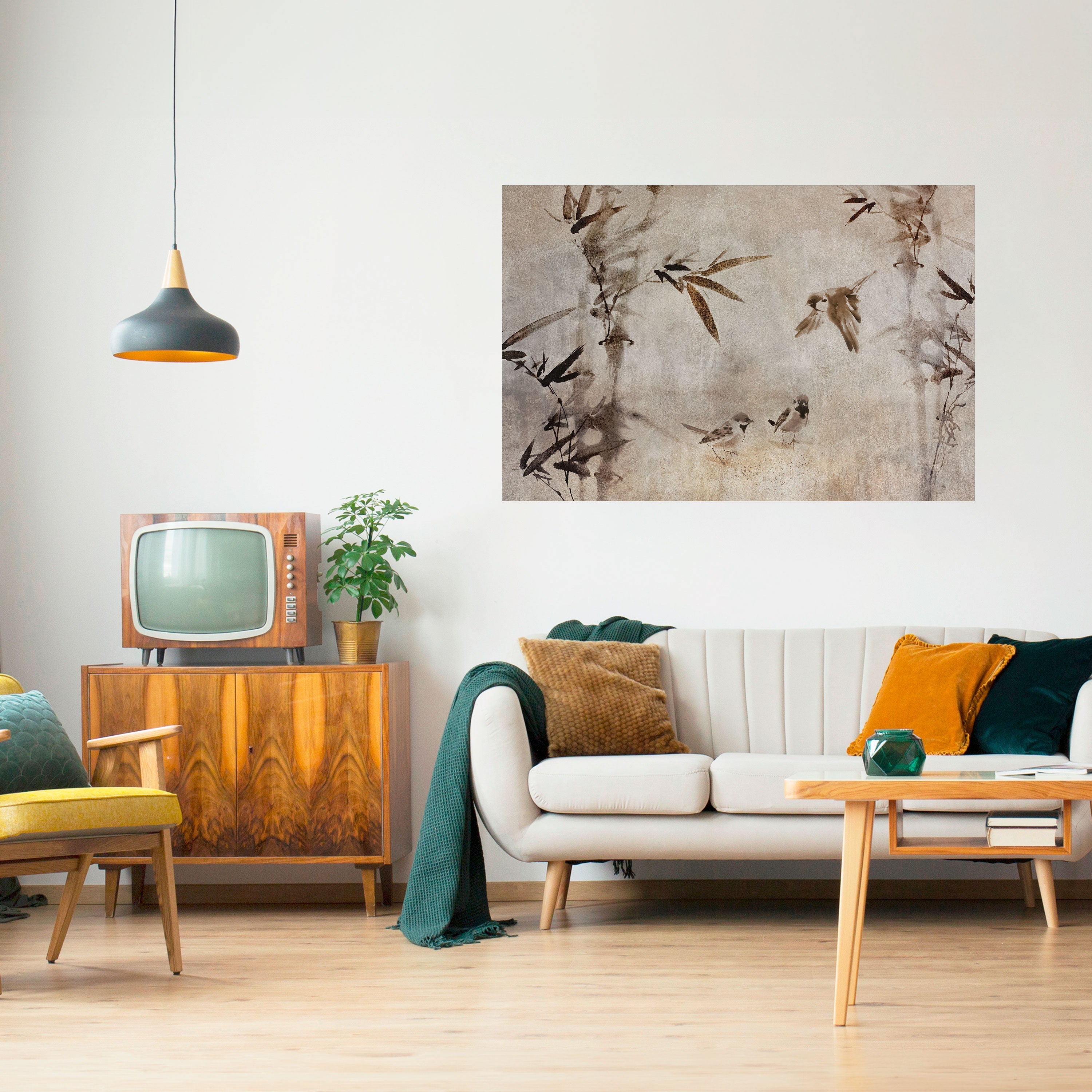 SPARROW BLISS Horizontales Poster zum Abziehen und Aufkleben