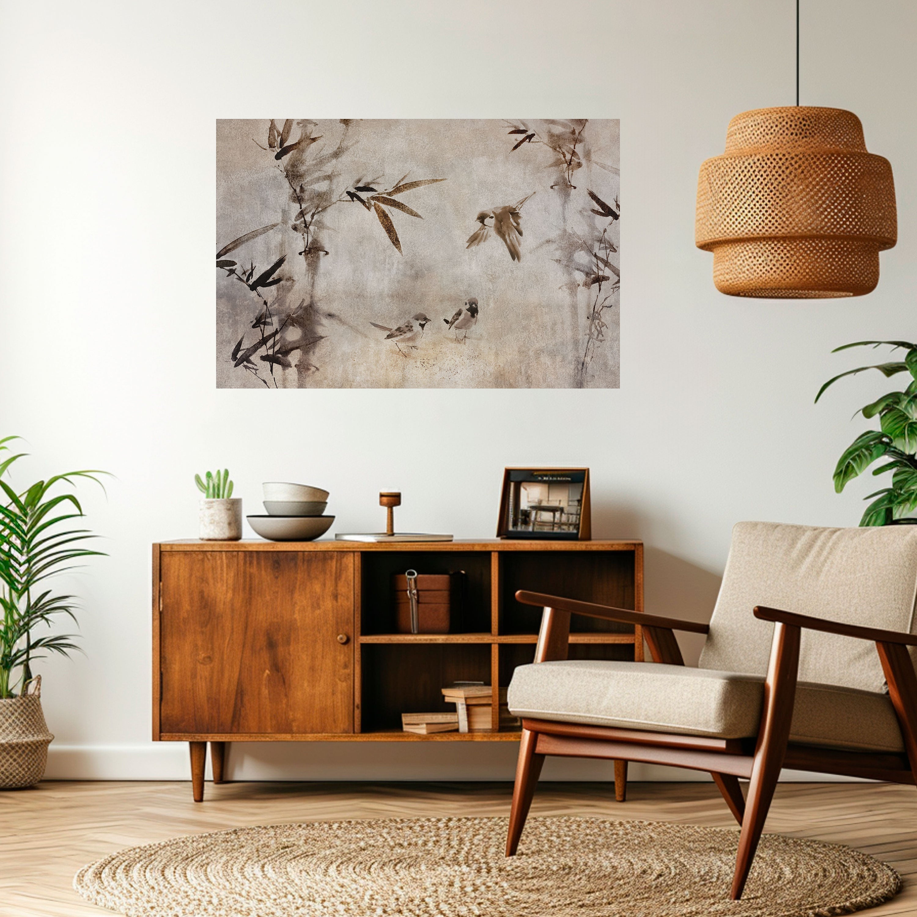 SPARROW BLISS Horizontales Poster zum Abziehen und Aufkleben
