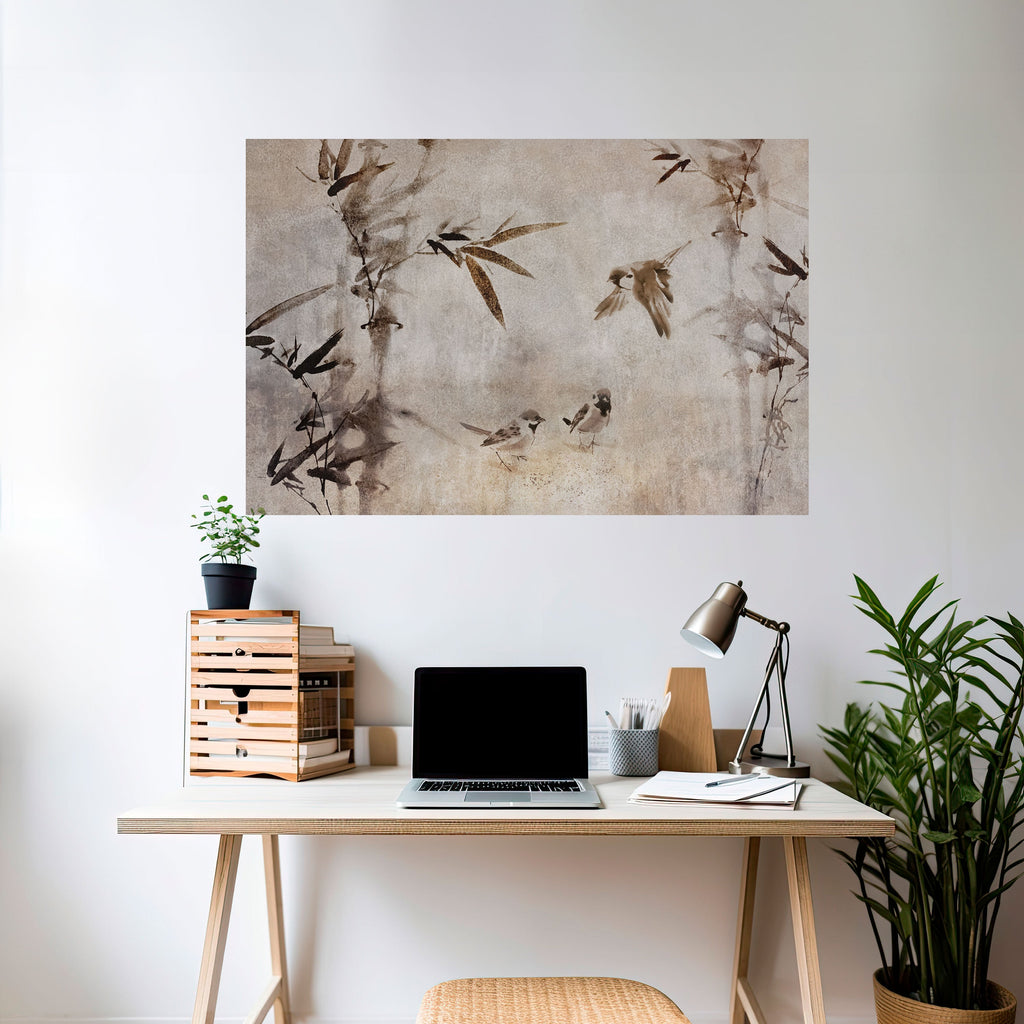 SPARROW BLISS Horizontales Poster zum Abziehen und Aufkleben