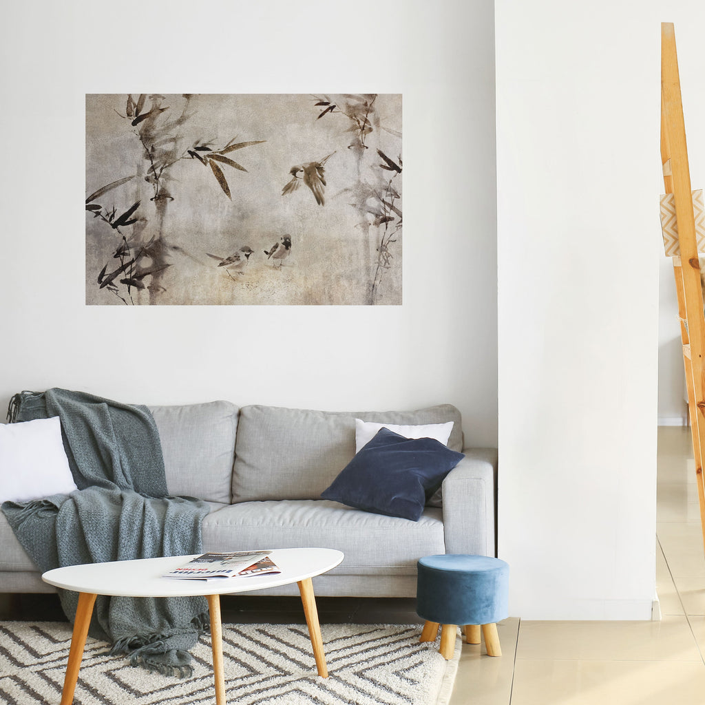 SPARROW BLISS Horizontales Poster zum Abziehen und Aufkleben