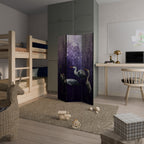 MYSTICAL CRANE GATHERING Dekorativer Paravent - 3-teilig