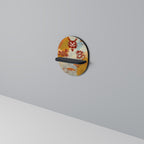 MYSTICAL DRAGON Ovales Kunstregal in Schwarz