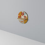 MYSTICAL DRAGON Ovales Kunstregal in Eiche-Optik