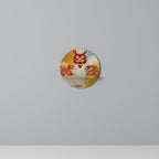 MYSTICAL DRAGON Rundes Kunstregal in Eiche-Optik