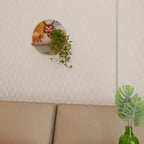 MYSTICAL DRAGON Rundes Kunstregal in Eiche-Optik