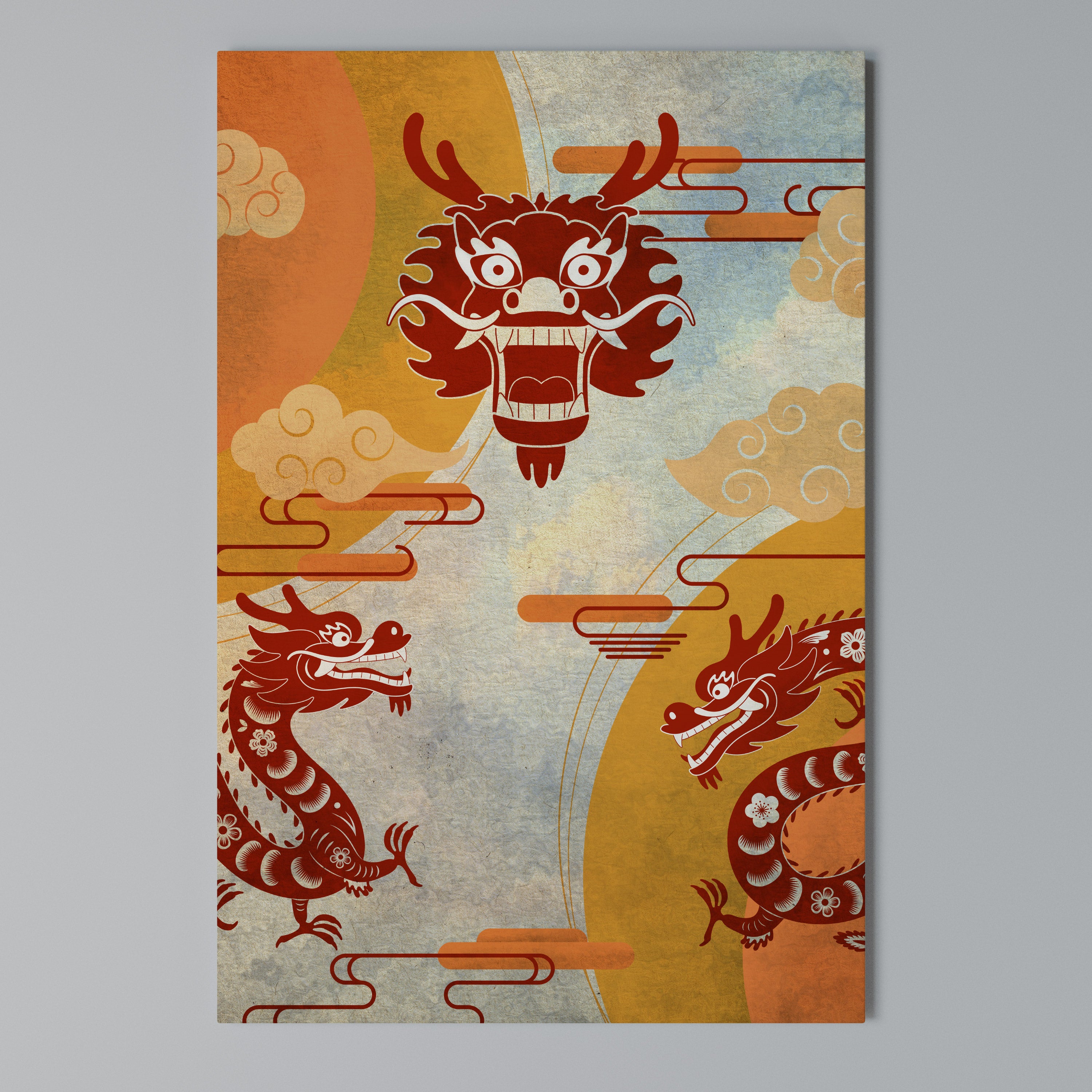 MYSTICAL DRAGON Vertical Canvas Print