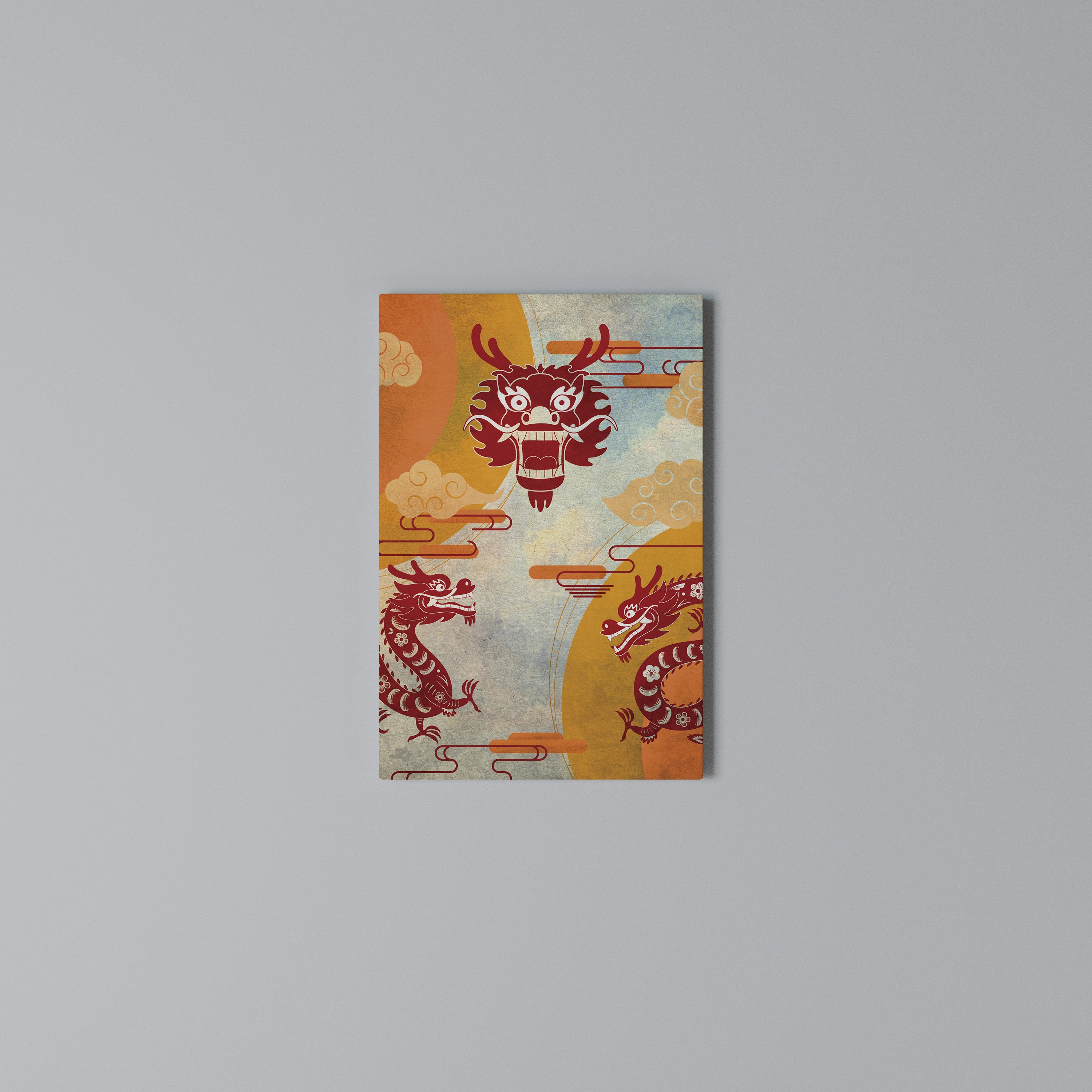 MYSTICAL DRAGON Vertical Canvas Print