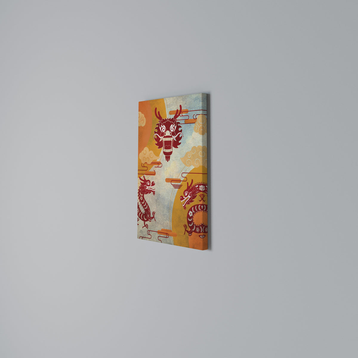 MYSTICAL DRAGON Vertical Canvas Print