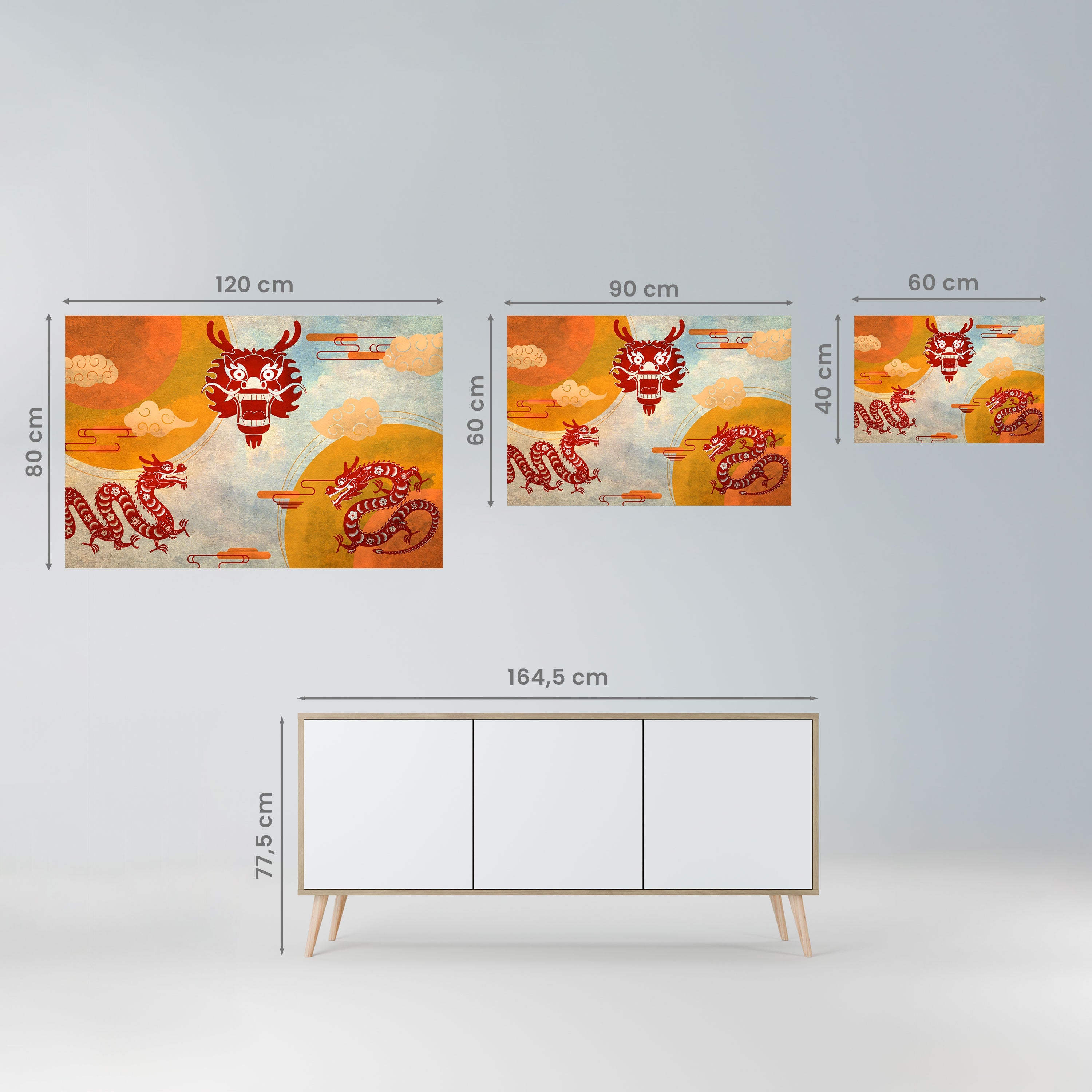 MYSTICAL DRAGON Horizontales Poster zum Abziehen und Aufkleben