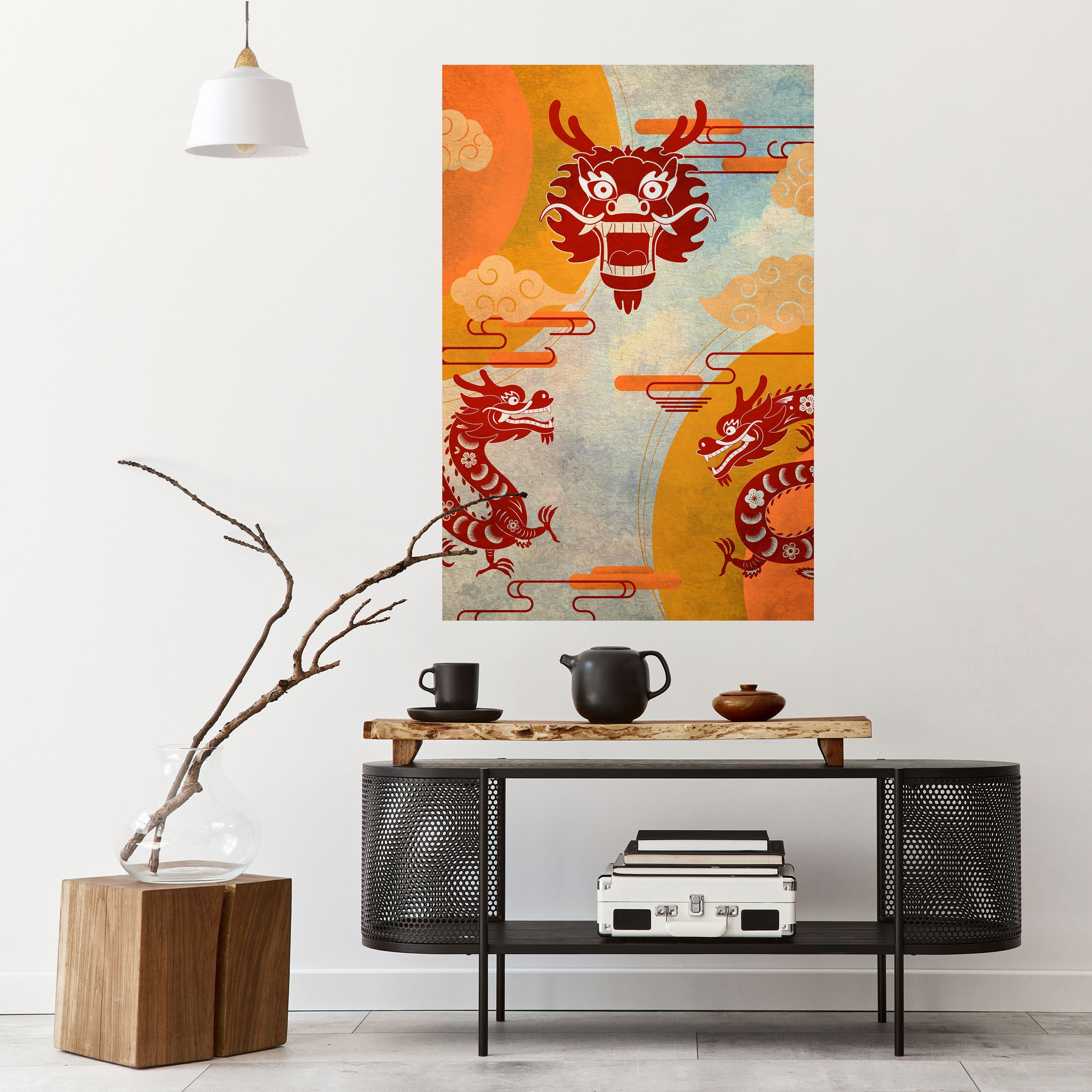 MYSTICAL DRAGON Vertikales Poster zum Abziehen und Aufkleben