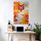 MYSTICAL DRAGON Peel and Stick Vertical Poster